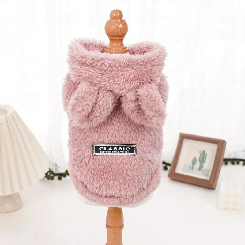 Cute Rabbit Ears Plush Coat for Cat or Dog