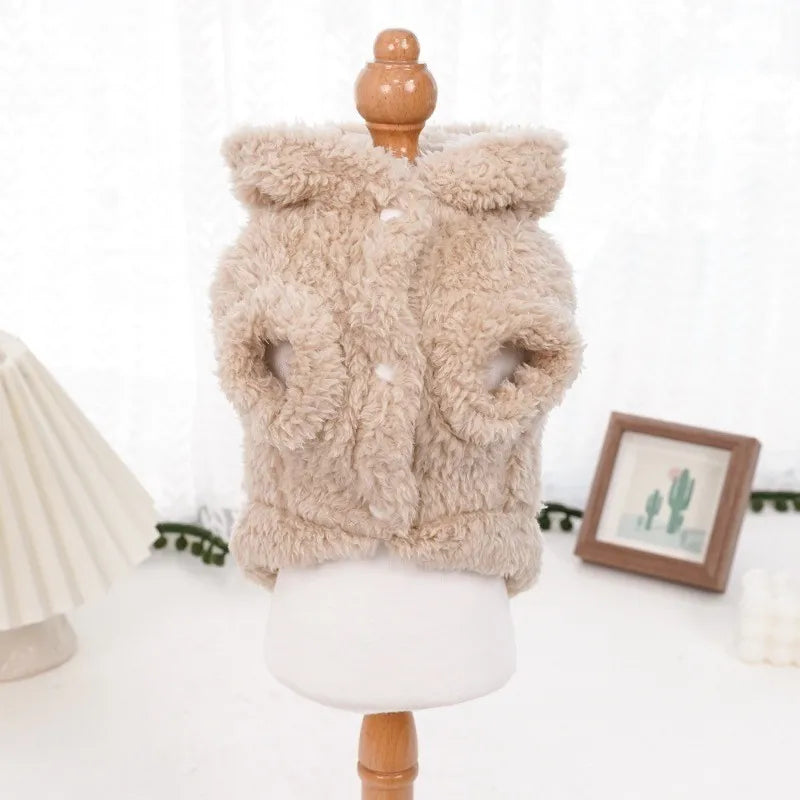 Cute Rabbit Ears Plush Coat for Cat or Dog