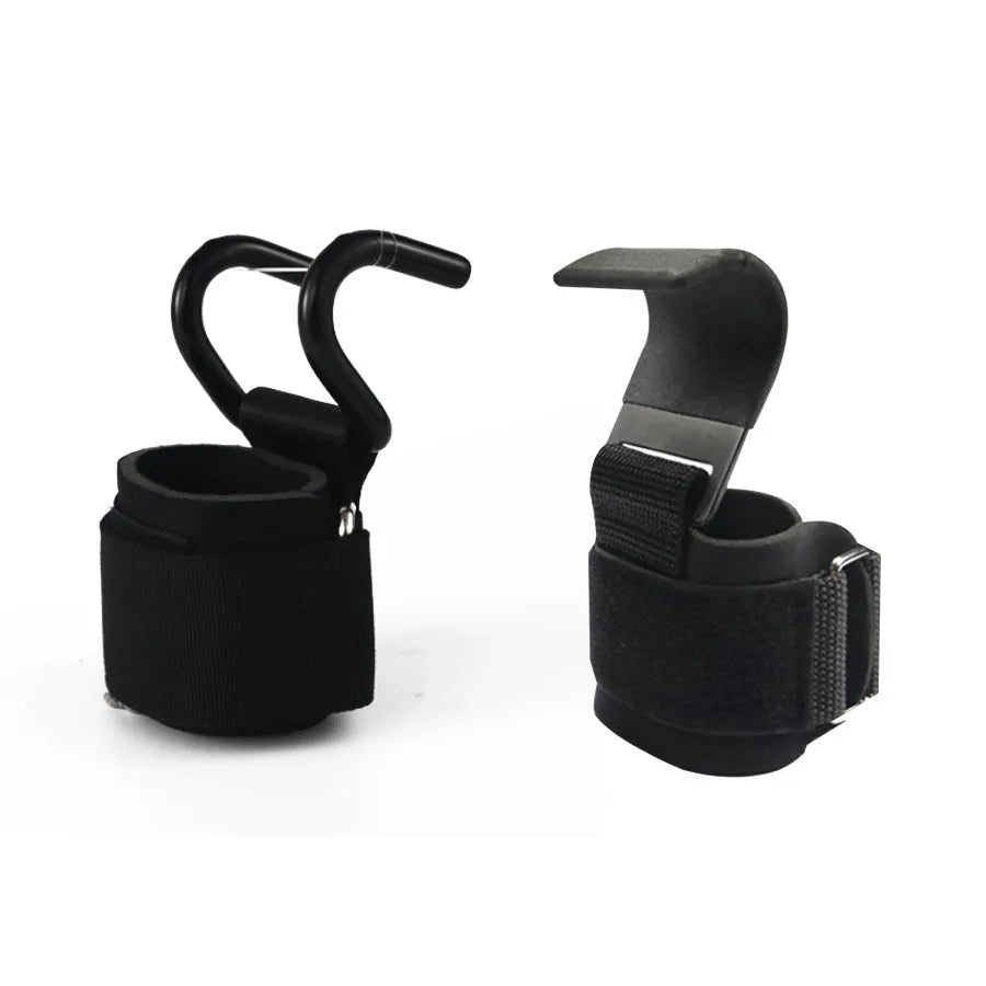 Weight Lifting Hook for Hands w/ Wrist Strap