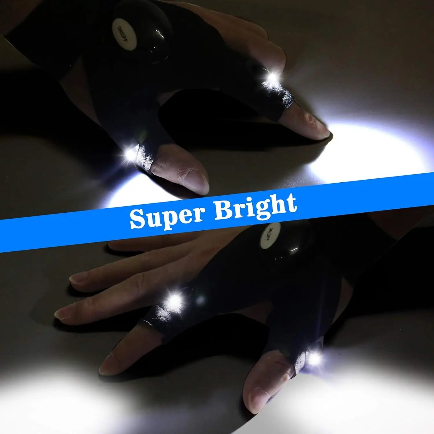 Half Finger Glove w/ LED Lights